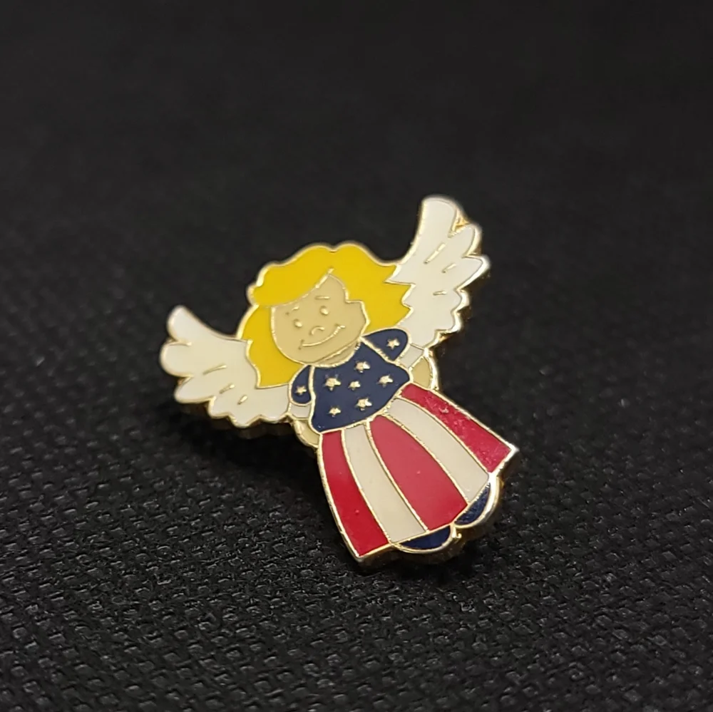 America's Guardian Angel Pin USA Political Patriotic Angel Pin | Aminco